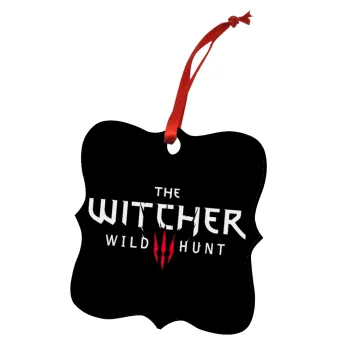 The witcher III wild hunt, Christmas ornament polygon wooden 7.5cm