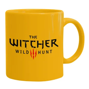The witcher III wild hunt, Κούπα, κεραμική κίτρινη, 330ml