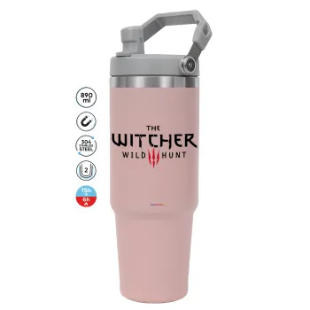 The witcher III wild hunt, ΡΟΖ χρώματος Θερμός Ανοξείδωτο 890ml (30oz) με χερούλι