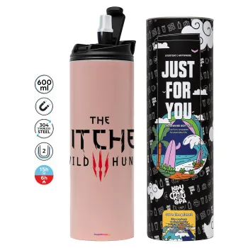 The witcher III wild hunt, Tumbler stainless steel PINK 600ml