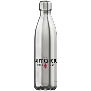 The witcher III wild hunt, Μεταλλικό παγούρι θερμός Inox (Stainless steel), διπλού τοιχώματος, 750ml
