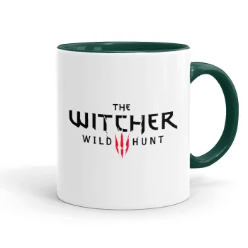 The witcher III wild hunt, Κούπα χρωματιστή πράσινη, κεραμική, 330ml