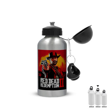 Red Dead Redemption 2, Metallic water jug, Silver, aluminum 500ml