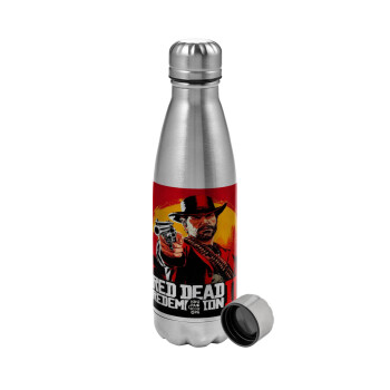 Red Dead Redemption 2, Metallic water bottle, stainless steel, 750ml