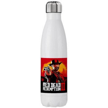 Red Dead Redemption 2, Μεταλλικό παγούρι θερμός (Stainless steel), διπλού τοιχώματος, 750ml