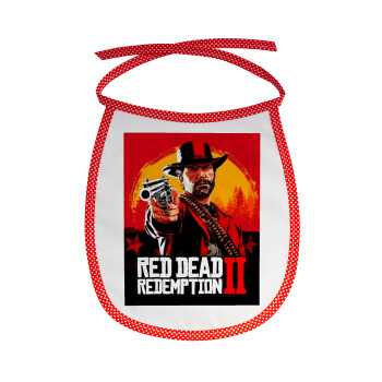 Red Dead Redemption 2, Σαλιάρα μωρού αλέκιαστη με κορδόνι Κόκκινη
