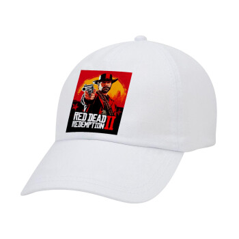 Red Dead Redemption 2, Καπέλο Ενηλίκων Baseball Λευκό 5-φύλλο (POLYESTER, ΕΝΗΛΙΚΩΝ, UNISEX, ONE SIZE)