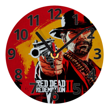 Red Dead Redemption 2, Ρολόι τοίχου γυάλινο (20cm)