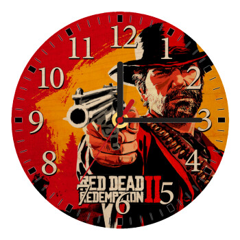 Red Dead Redemption 2, Ρολόι τοίχου ξύλινο plywood (20cm)