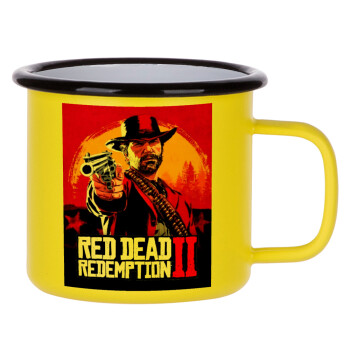 Red Dead Redemption 2, Κούπα Μεταλλική εμαγιέ ΜΑΤ Κίτρινη 360ml