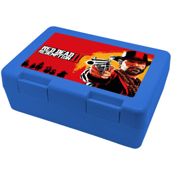 Red Dead Redemption 2, Παιδικό δοχείο κολατσιού ΜΠΛΕ 185x128x65mm (BPA free πλαστικό)
