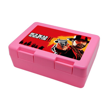 Red Dead Redemption 2, Children's cookie container PINK 185x128x65mm (BPA free plastic)
