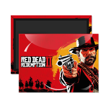 Red Dead Redemption 2, Ορθογώνιο μαγνητάκι ψυγείου διάστασης 9x6cm