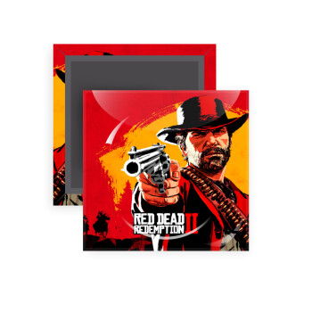 Red Dead Redemption 2, Μαγνητάκι ψυγείου τετράγωνο διάστασης 5x5cm