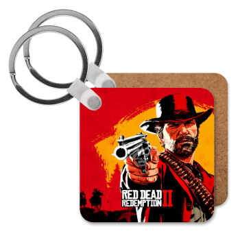 Red Dead Redemption 2, Μπρελόκ Ξύλινο τετράγωνο MDF