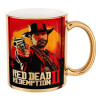 Red Dead Redemption 2, Κούπα κεραμική, χρυσή καθρέπτης, 330ml
