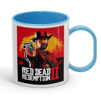 Red Dead Redemption 2, Κούπα (πλαστική) (BPA-FREE) Polymer Μπλε για παιδιά, 330ml
