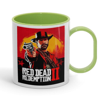 Red Dead Redemption 2, Κούπα (πλαστική) (BPA-FREE) Polymer Πράσινη για παιδιά, 330ml