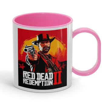 Red Dead Redemption 2, Κούπα (πλαστική) (BPA-FREE) Polymer Ροζ για παιδιά, 330ml