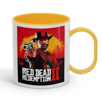 Red Dead Redemption 2, Κούπα (πλαστική) (BPA-FREE) Polymer Κίτρινη για παιδιά, 330ml