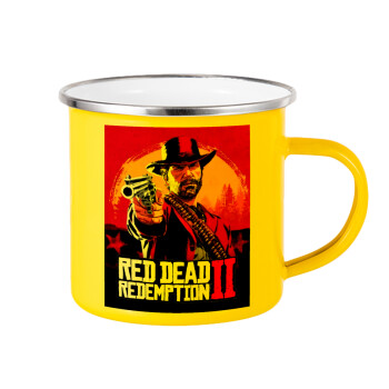 Red Dead Redemption 2, Κούπα Μεταλλική εμαγιέ Κίτρινη 360ml