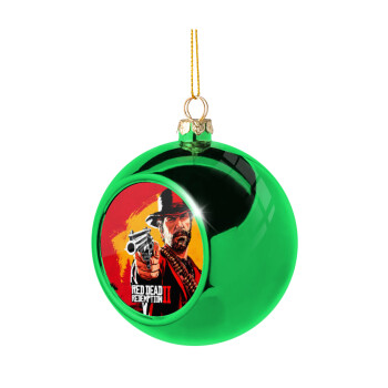 Red Dead Redemption 2, Green Christmas tree ornament ball 8cm