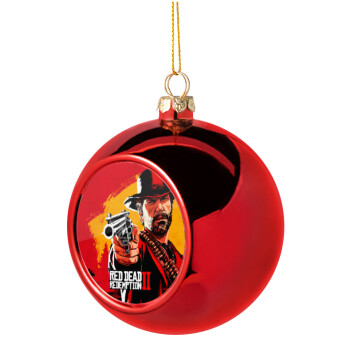 Red Dead Redemption 2, Χριστουγεννιάτικη μπάλα δένδρου Κόκκινη 8cm