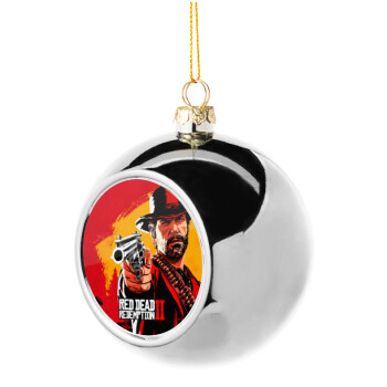 Red Dead Redemption 2, Χριστουγεννιάτικη μπάλα δένδρου Ασημένια 8cm
