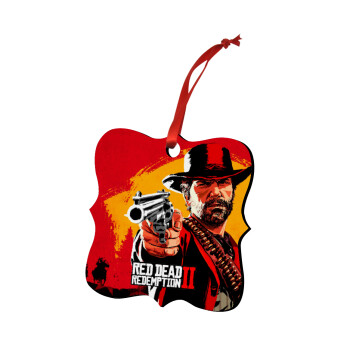Red Dead Redemption 2, Christmas ornament polygon wooden 7.5cm