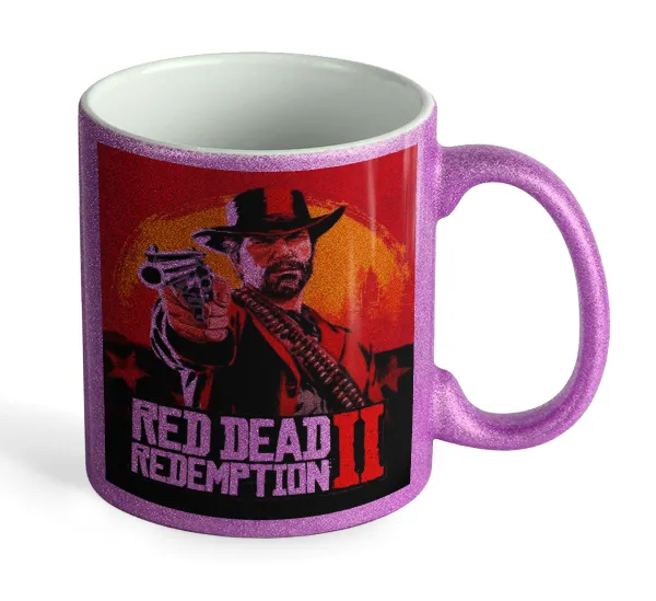 Red Dead Redemption 2 — Κούπα Μωβ Glitter που γυαλίζει, κεραμική, 330ml