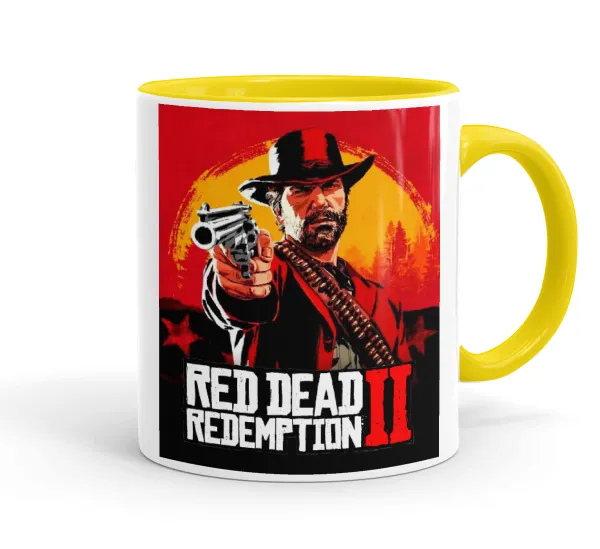 Red Dead Redemption 2 — Mug colored yellow, ceramic, 330ml