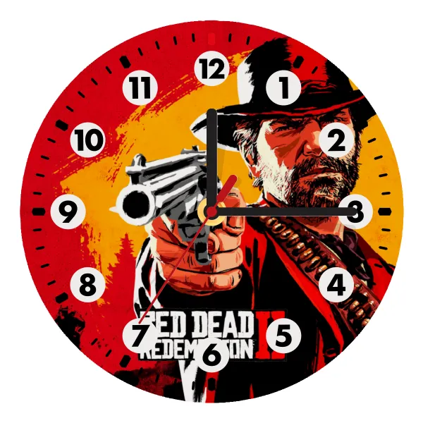 Red Dead Redemption 2 — Ρολόι τοίχου ξύλινο (20cm)