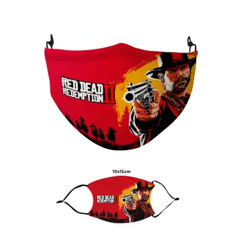 Red Dead Redemption 2, Μάσκα υφασμάτινη παιδική πολλαπλών στρώσεων με υποδοχή φίλτρου
