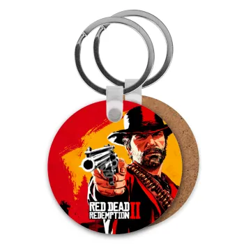 Red Dead Redemption 2, Μπρελόκ Ξύλινο στρογγυλό MDF Φ5cm