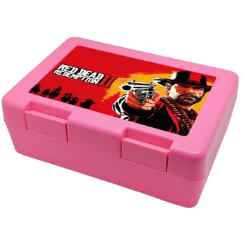 Red Dead Redemption 2, Παιδικό δοχείο κολατσιού ΡΟΖ 185x128x65mm (BPA free πλαστικό)