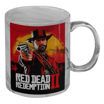 Red Dead Redemption 2, Mug ceramic marble style, 330ml