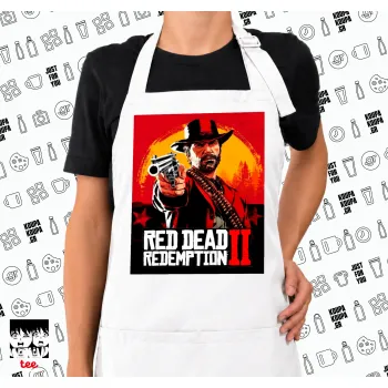 Red Dead Redemption 2, Ποδιά μακριά Σεφ ολόσωμη με τσέπες white (ΕΝΗΛΙΚΩΝ)