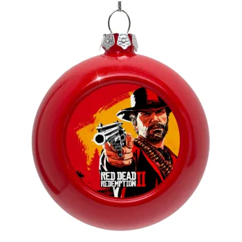 Red Dead Redemption 2, Στολίδι Χριστουγεννιάτικη μπάλα δένδρου Κόκκινη 8cm