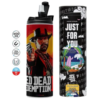 Red Dead Redemption 2, Tumbler stainless steel GREY 600ml