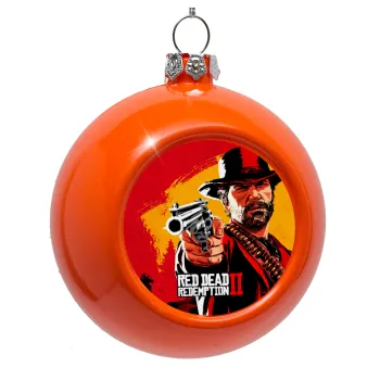 Red Dead Redemption 2, Στολίδι Χριστουγεννιάτικη μπάλα δένδρου Πορτοκαλί 8cm