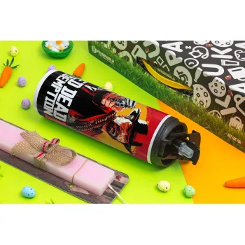 Red Dead Redemption 2, Easter candle,Travel Tumbler 2 Lids, with metal straw & cleaning brush & aromatic flat candle (30cm) (PINK)