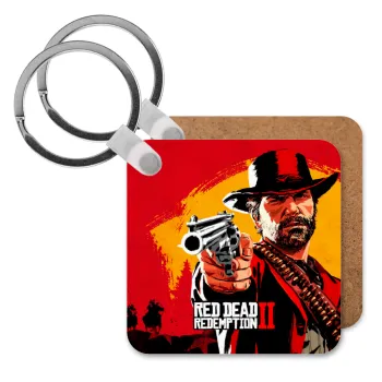 Red Dead Redemption 2, Μπρελόκ Ξύλινο τετράγωνο MDF