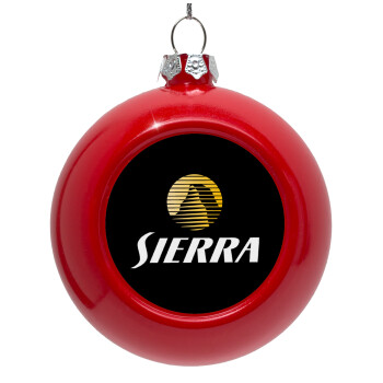 SIERRA, Red Christmas tree ornament bauble 8cm