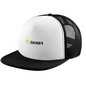 SIERRA, Καπέλο Ενηλίκων Soft Trucker με Δίχτυ Black/White (POLYESTER, ΕΝΗΛΙΚΩΝ, UNISEX, ONE SIZE)