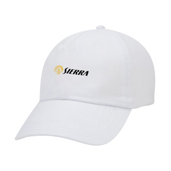 SIERRA, Καπέλο Ενηλίκων Baseball Λευκό 5-φύλλο (POLYESTER, ΕΝΗΛΙΚΩΝ, UNISEX, ONE SIZE)
