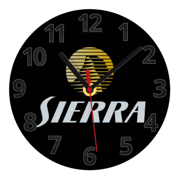 SIERRA, Ρολόι τοίχου γυάλινο (20cm)