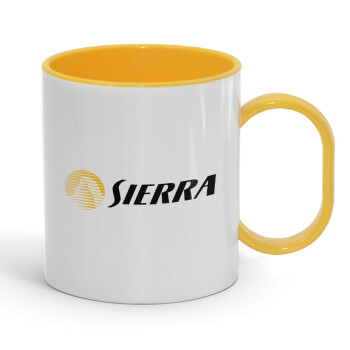 SIERRA, Κούπα (πλαστική) (BPA-FREE) Polymer Κίτρινη για παιδιά, 330ml