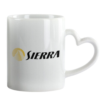 SIERRA, Mug heart handle, ceramic, 330ml