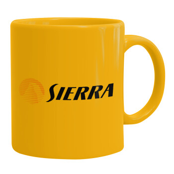SIERRA, Ceramic coffee mug yellow, 330ml (1pcs)