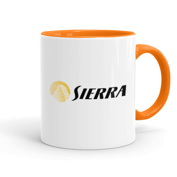 SIERRA, Κούπα χρωματιστή πορτοκαλί, κεραμική, 330ml